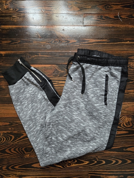 BONGO Pants - (3/$25) BONGO Gray Marl Joggers | Side Stripe Zipper Ankle Athleisure Size XL